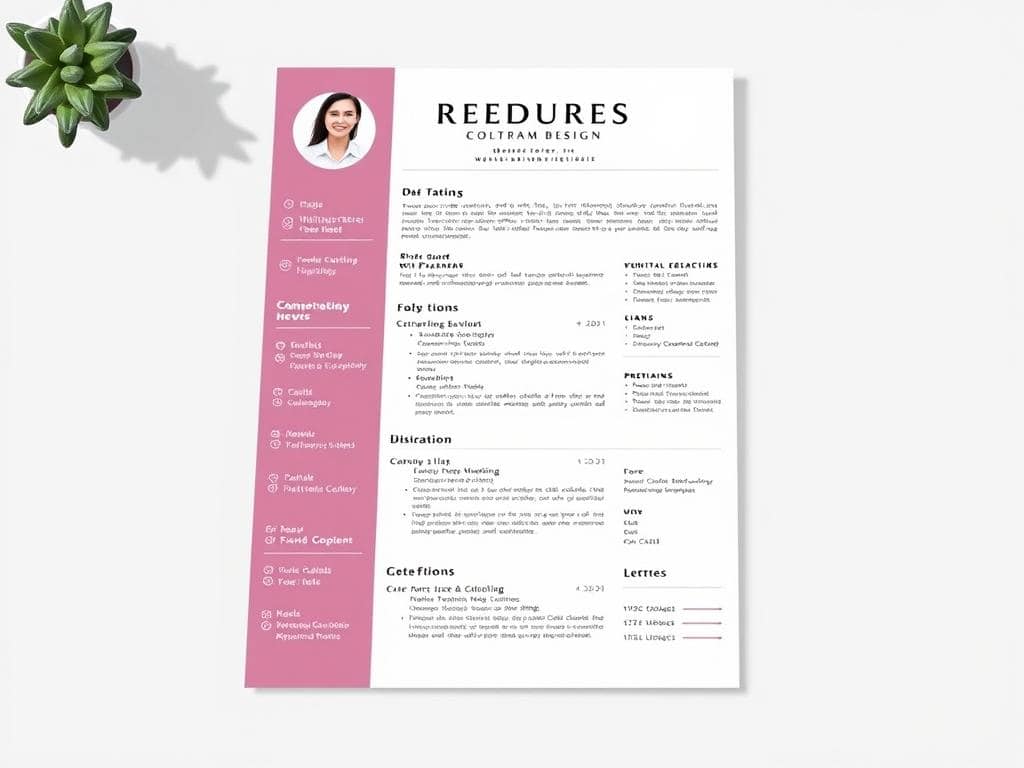eye-catching resume design with readable fonts and white space