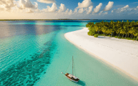 Island travel tropical paradise scene