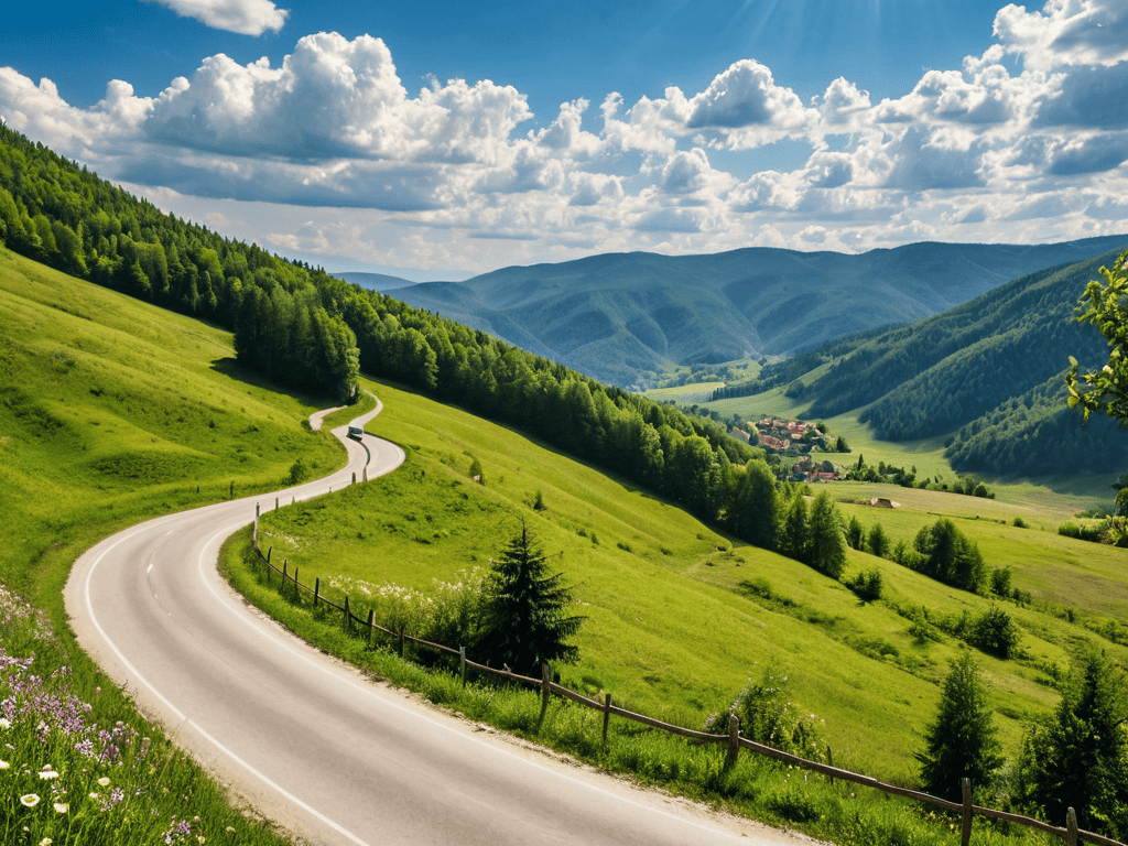 Transylvanian road trip through Carpathians mountains