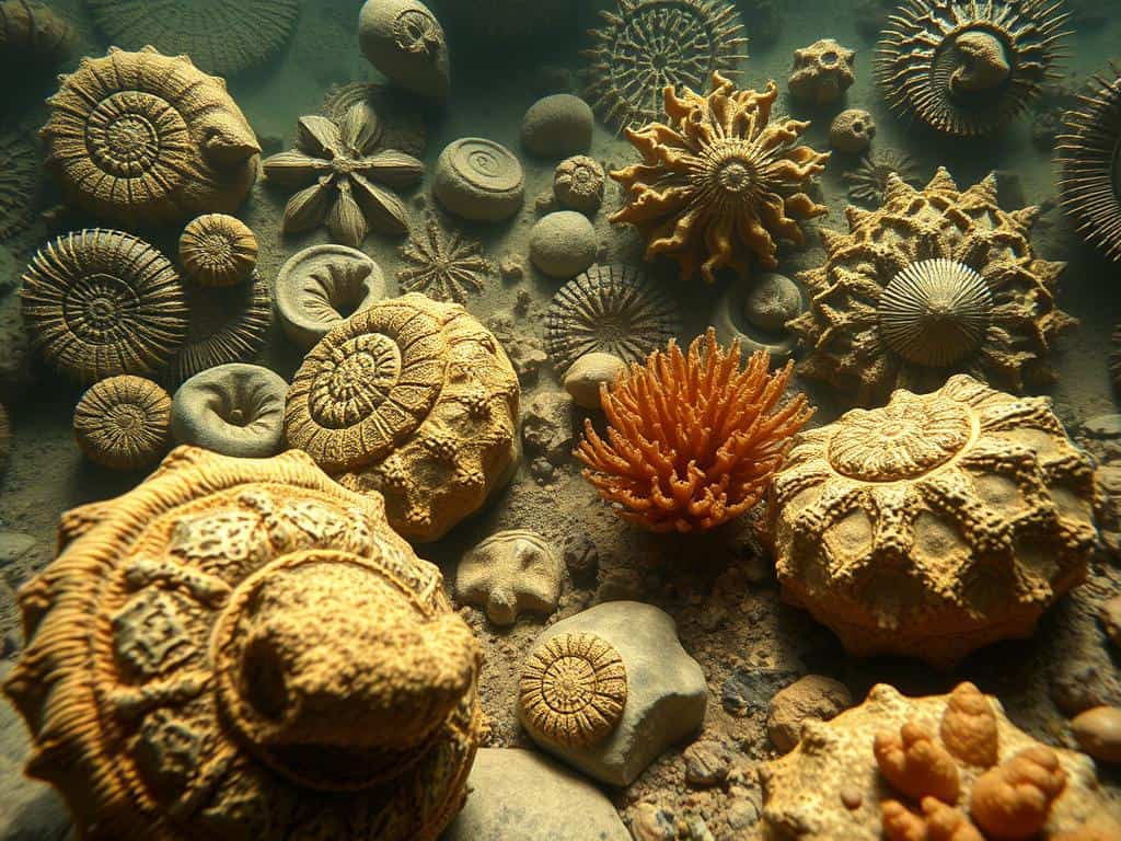 marine fossils related to prehistoric life