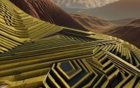 Sacred Geometry Topography pattern lines.
